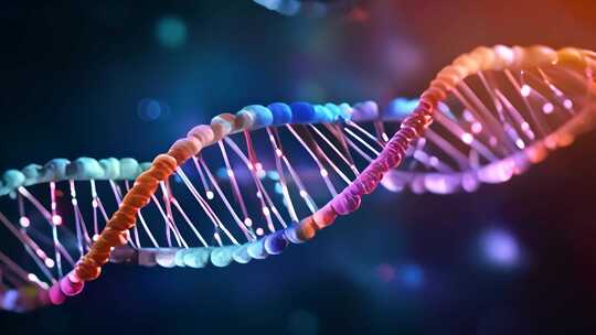 医疗科研生物工程DNA双链基因模型展示