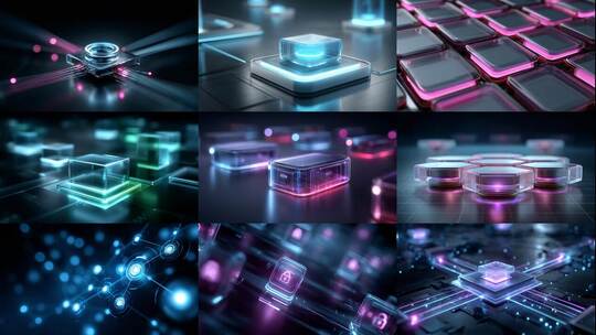 矩阵链接连接数字世界区块链科技高清在线视频素材下载