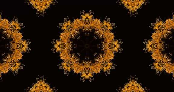 420 4K创意抽象奢华金色光影线条秀场万花筒