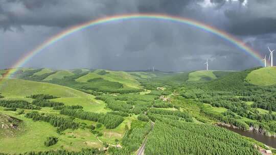 草原雨后彩虹双彩虹【合集】