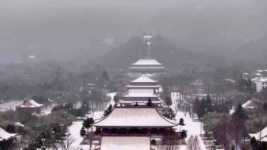 陕西周至县楼观台景区雪景