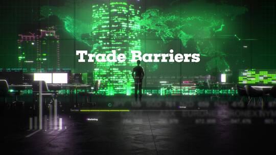 贸易壁垒下的商人视频素材模板下载
