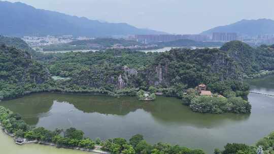 航拍广东肇庆七星山5A景区