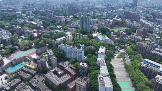 福州烟台山公园风景航拍烟台山景区建筑风光