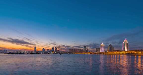 青岛 夜景 航拍