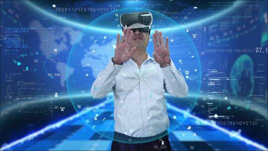 vr元宇宙网络技术视频素材模板下载