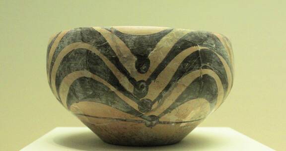 中国国家博物馆彩陶碗仰韶文化4K分辨率