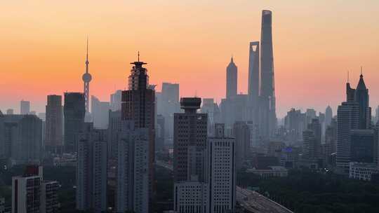 上海日出 上海平流雾 城市 北上广 建筑