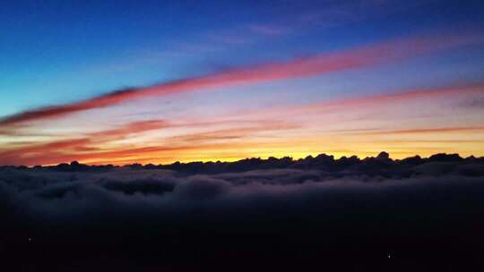 高空云海日出美景