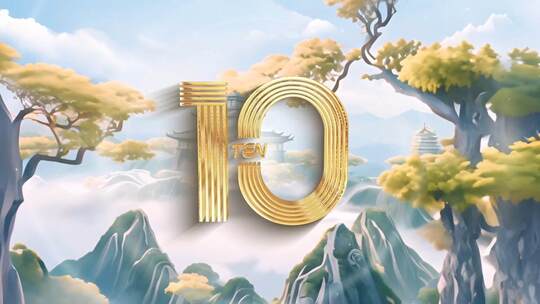 4K国潮山水倒计时开场10