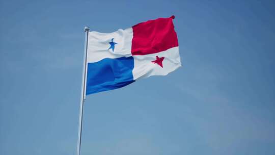 巴拿马旗帜视频素材模板下载