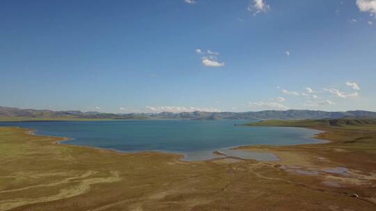 青海省果洛藏族自治州玛多县鄂陵湖航拍4K