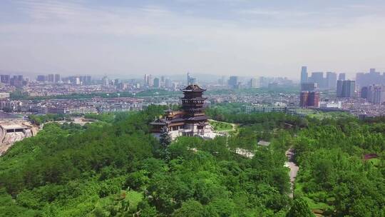 210531义乌鸡鸣阁航拍素材B9