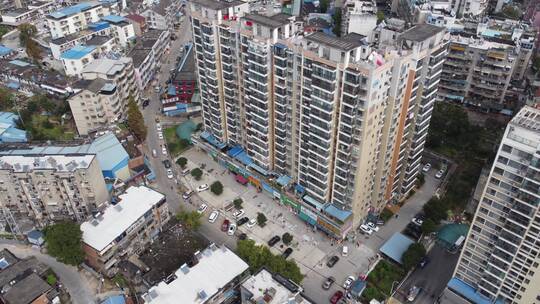 航拍湖北宜昌西陵区城区建设