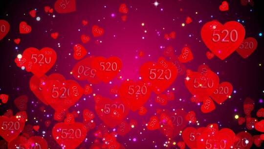 520爱心浪漫梦幻背景视频素材模板下载