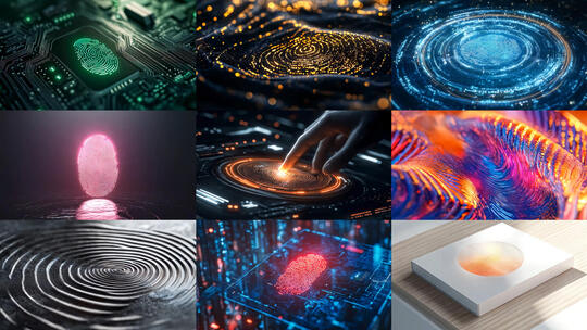 指纹识别智能设备高科技信息技术1高清在线视频素材下载