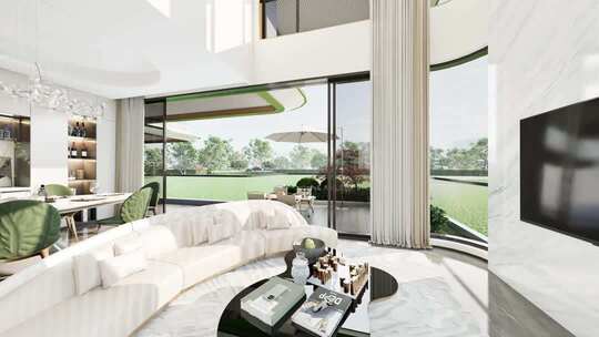 现代风格客厅室内装修场景