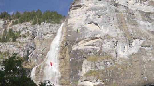 高空滑翔伞冒险视频素材模板下载