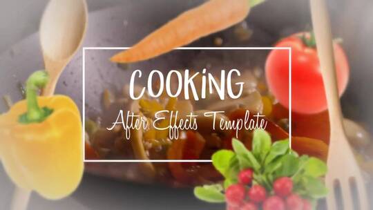 清新美味烹饪动态视频AE模板