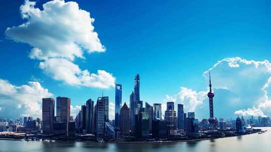 北京上海陆家嘴城市天际线景观