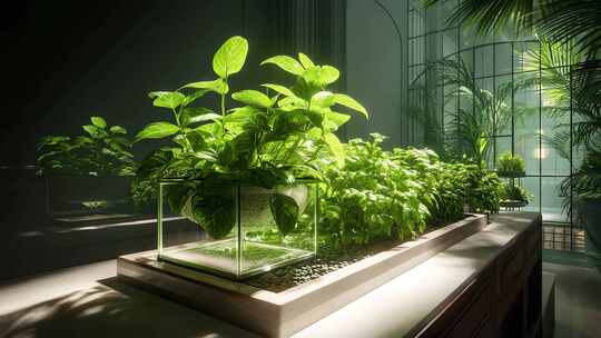 室内绿植点缀现代简约空间