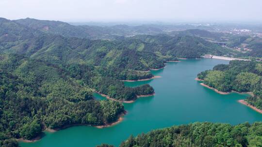 湖南长沙乌川湖航拍