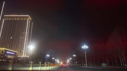 雄安 冬季 夜景 晚上 航拍雄安夜景