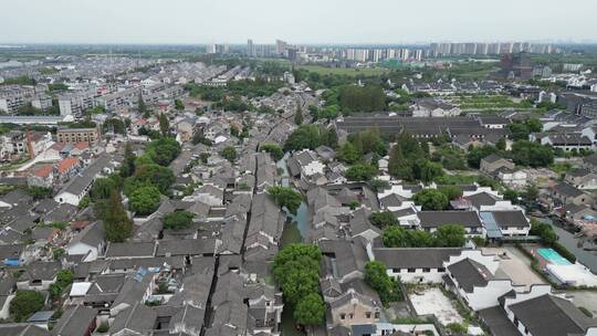 中国浙江乌镇5A景区航拍