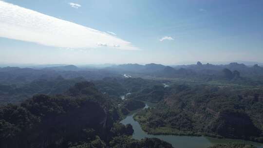 祖国大好河山丹霞地貌丹霞山航拍