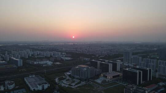 上海闵行区浦江镇全景4K航拍