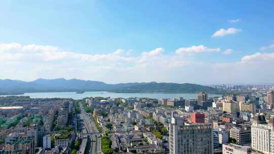 杭州西湖景区西湖大道延时风景视频素材