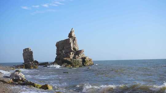 浪 海浪拍打岩石 海浪拍打礁石