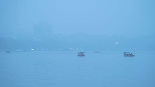 杭州雾西湖江南风景