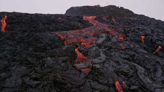 熔岩、火山、玄武岩、无人机