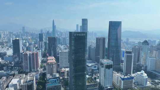 深圳中航城航拍中航国际大厦华强北商业中心
