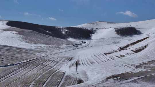 【合集】航拍冬天北方冬季 农村雪景