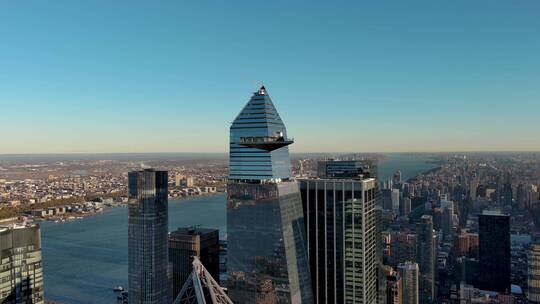 城市航拍摩天大楼高端商务地产纽约曼哈顿