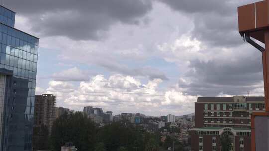 城市上空的云海视频素材模板下载