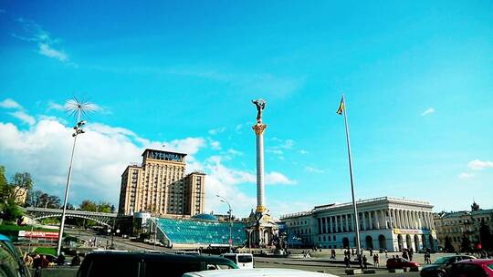 乌克兰基辅的街头视频素材模板下载
