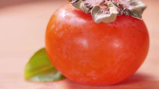 火晶柿子秋天红色水果果实水果