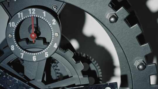 抽象机械车削工业钟表齿轮视频素材模板下载