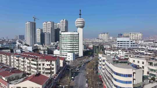 城市建筑群高空俯瞰 无为市 芜湖