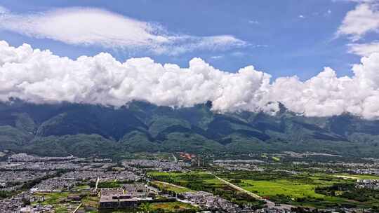 大理崇圣寺三塔延迟，苍山航拍航拍延迟