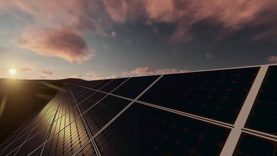 绿色能源清洁能源太阳能发电视频