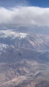 飞机上航拍 俯瞰雪山 藏区大气 原素材_1758