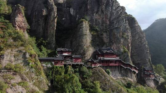 航拍浙江建德大慈岩景区