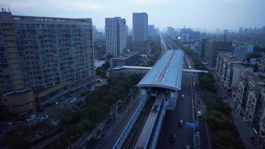 南京江宁天印大道地铁站航拍