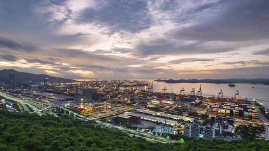 深圳盐田港日出朝霞延时--4K-420-30P