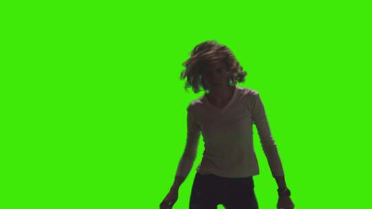 绿屏，女人，跳舞， Chromakey