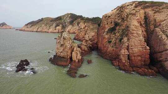 原创 福建宁德霞浦沙滩海岸线自然风光航拍